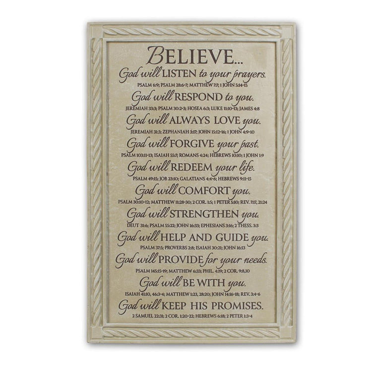 Believe Sandstone Plaque (Large)