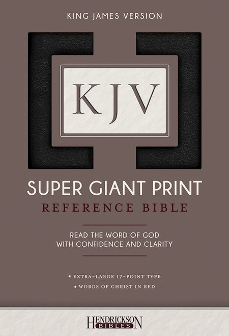 KJV Super Giant Print Reference Bible Black Leatherlike