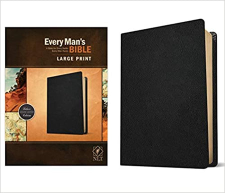 NLT Every Man's Bible  Black Genuine Leather