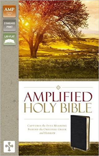 AMPLIFIED 2015 ED HOLY BIBLE BLACK BOND LTHR