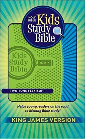 KJV Kids Study Bible Green/Blue Leather-Look