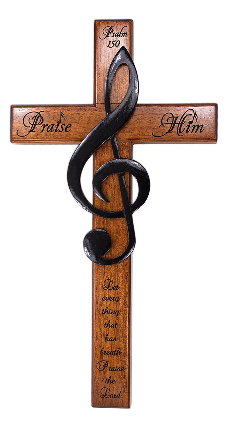 Praise Hime Musical Clef Mahogany Cross