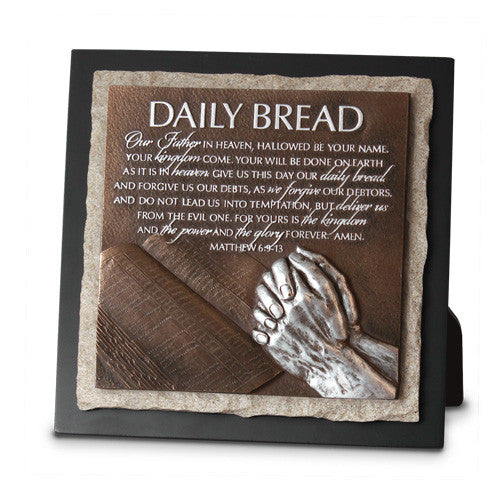 Daily Bread-Praying Hands Sculpture Plaque