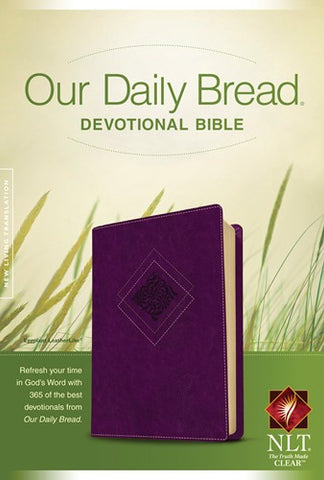 NLT OUR DAILY BREAD BIBLE EGGPLANT LEATHER LIKE