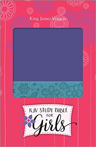 KJV STUDY BIBLE GIRLS PURPLE/TURQUOISE BUTTERFLIES LL
