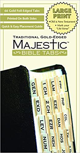 Bible Indexing Tabs Gold Large Print