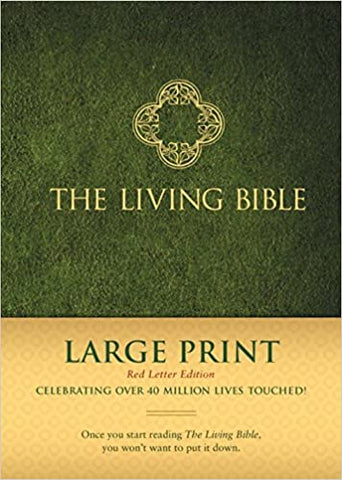 Living Bible Large Print Green Padded HC