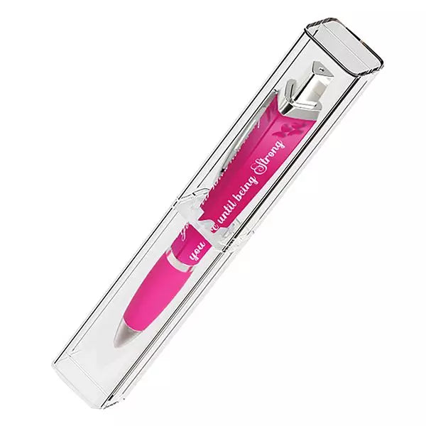 Cancer Awareness Pen Pink Three-Sided
