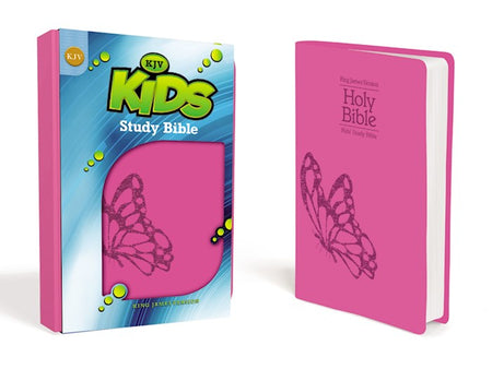 KJV Kids Study Bible Fluttering Fuchsia Leather-Look