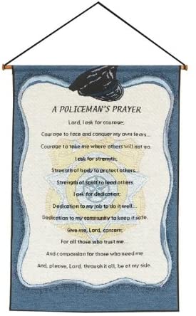 Policeman's Prayer Tapestry Wall Hanging