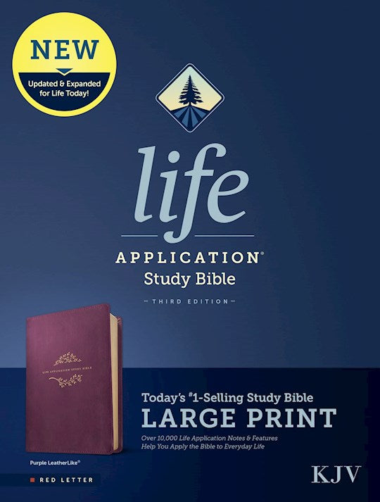 KJV Life Application Study Bible Purple LL Large Print 3rd Ed.