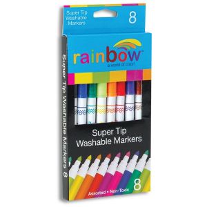 Rainbow Super Tip Washable Markers (8 per box)
