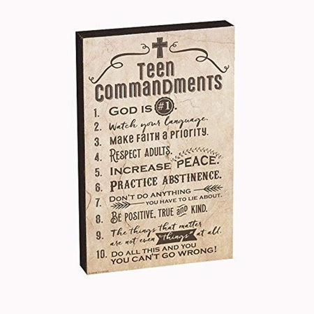 Teen Commandments Wall Plaque