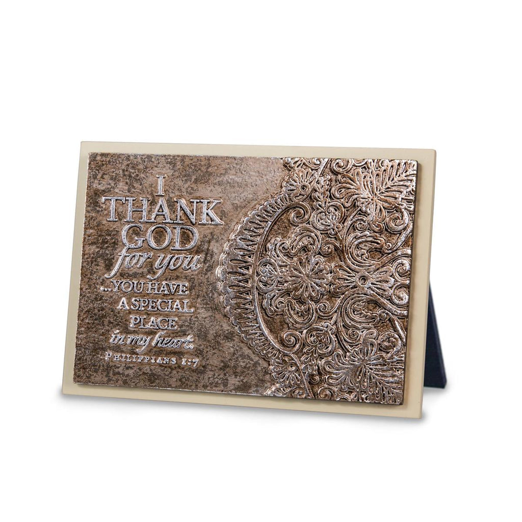 I Thank God for You Small Sculpture Plaque