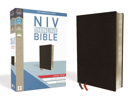 NIV Thinline Large Print(Comfort Print) Black Bonded leather