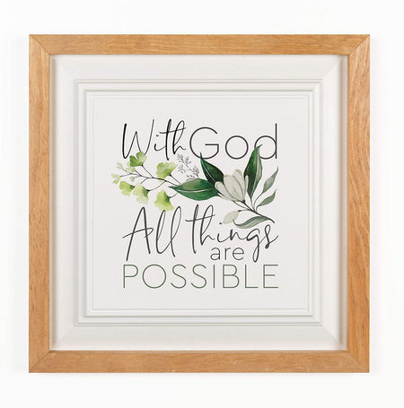 With God All Things are Possible Framed Art